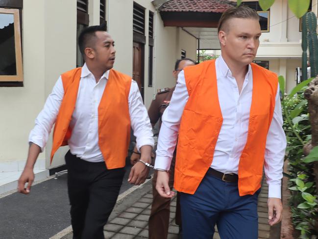 David Van Iersel and William Cabantog outside Denpasar District Court. Picture: Lukman S. Bintoro