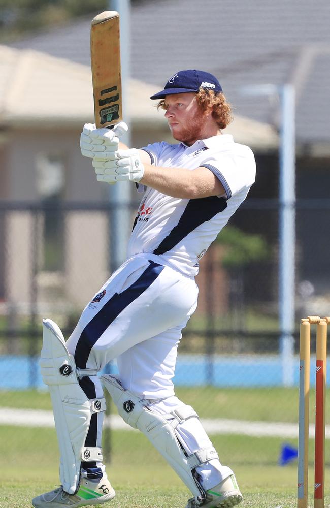 Cricket BPCA A1: Armstrong Creek v Jan Juc Armstrong Creek batsman Clay Mulgrew Picture: Mark Wilson