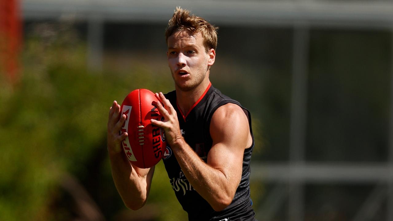 Our experts are tipping Darcy Parish to surpass Zach Merrett in 2023. Picture: Michael Willson/AFL Photos