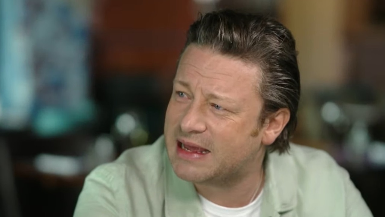 The look on Jamie Oliver’s face when asked about a Tim Tam – he had no idea what it was. Picture: The Today Show