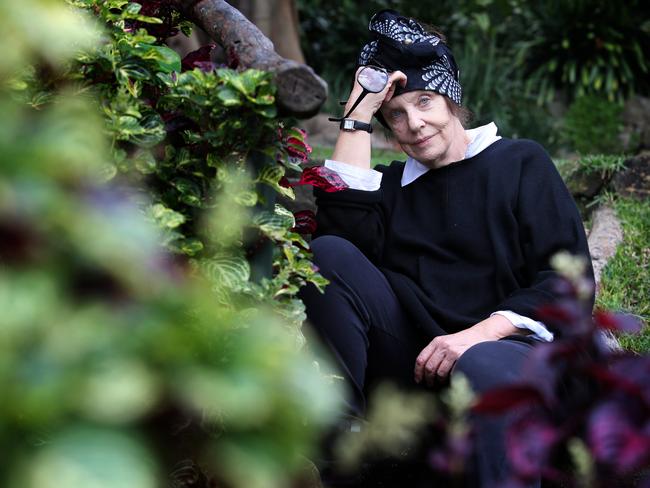 Wendy Whiteley at home in the garden she has created in Lavender Bay. Picture: James Croucher