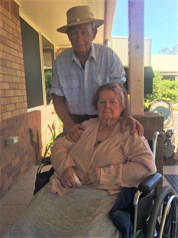 Tarcoola resident Ivy Hite, 82, and her husband Ray Hite 89 will be forced to separate if Tarcoola closes. Ray said the couple sold their house to fund Ivy’s stay at Tarcoola when her health took a turn for the worst. Picture: Supplied