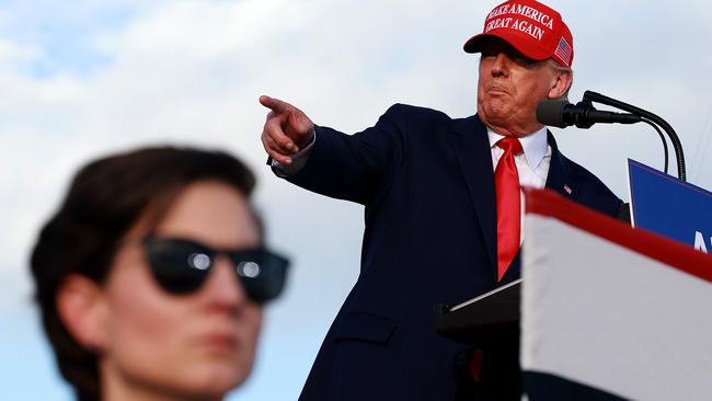 Former US president Donald Trump speaks at a rally for Senator Marco Rubio in Miami, Florida. Picture: Joe Raedle/Getty Images/AFP