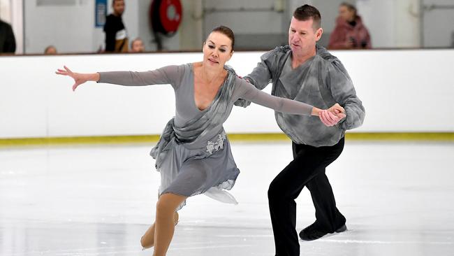 Isabelle Martino and Kevin Layt from QLD Australian Figure Skating Championships in Brisbane. Thursday December 1, 2022. Picture, John Gass