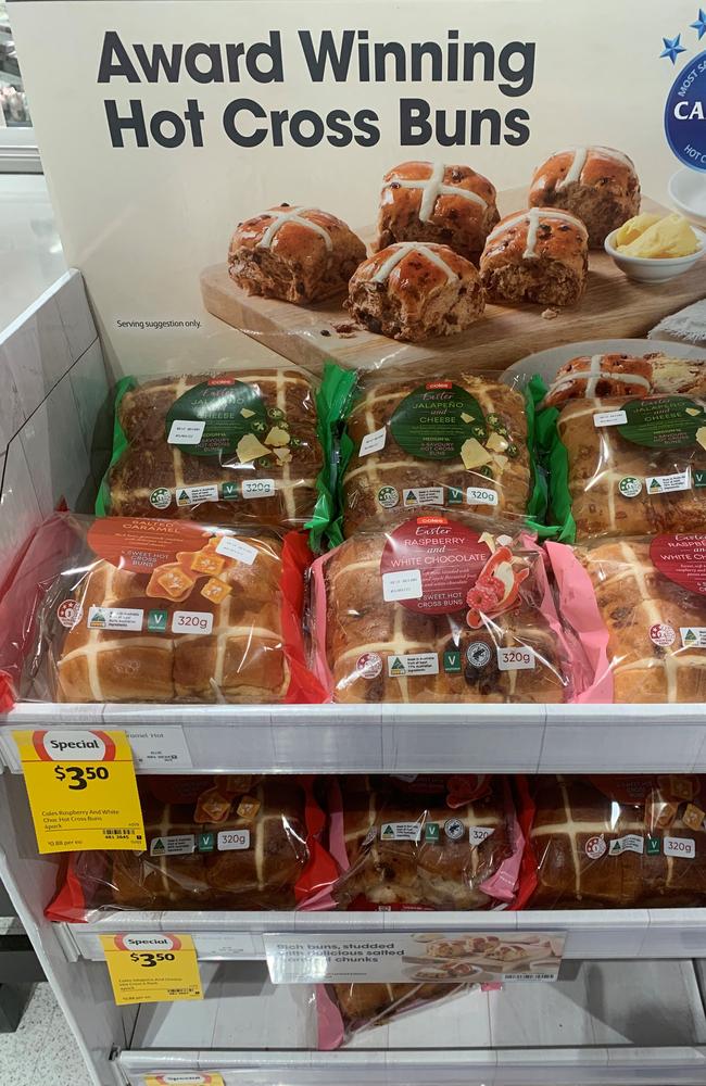 Jalapeño hot cross buns have just hit Coles stores nationwide. Picture: Supplied