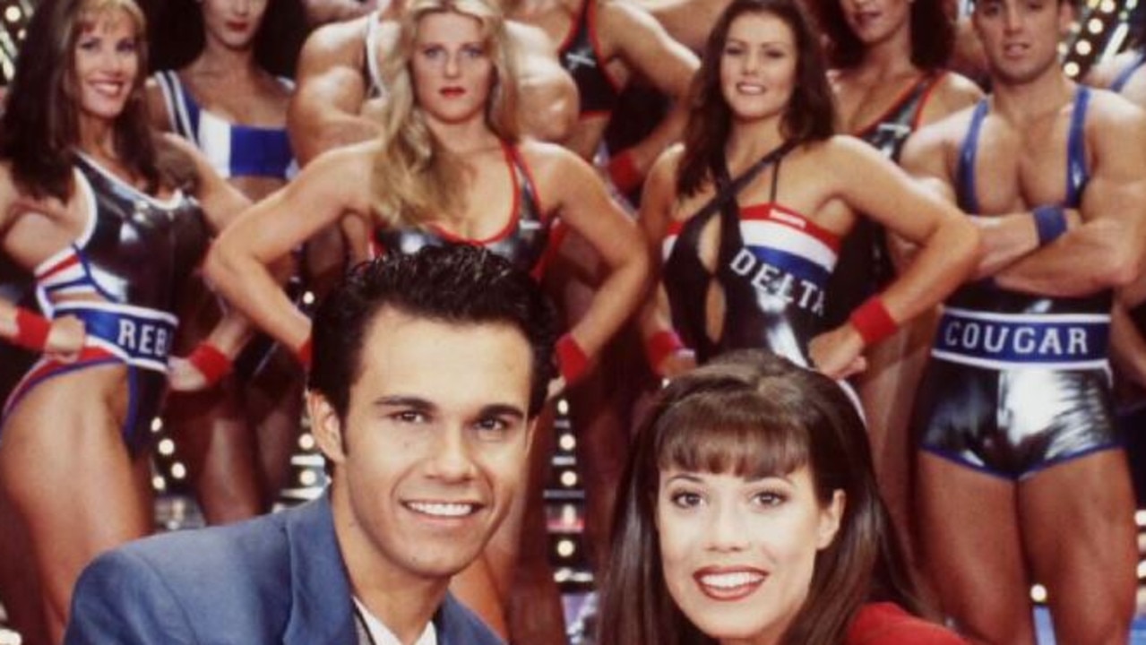 The original Gladiators series was hosted by Kimberley Joseph and Aaron Pedersen.