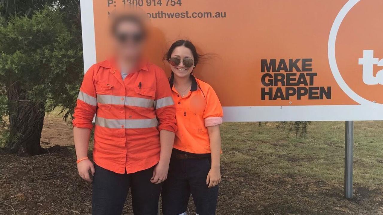 Queensland ex-apprentice Caitlin Agius (R). Picture: Supplied