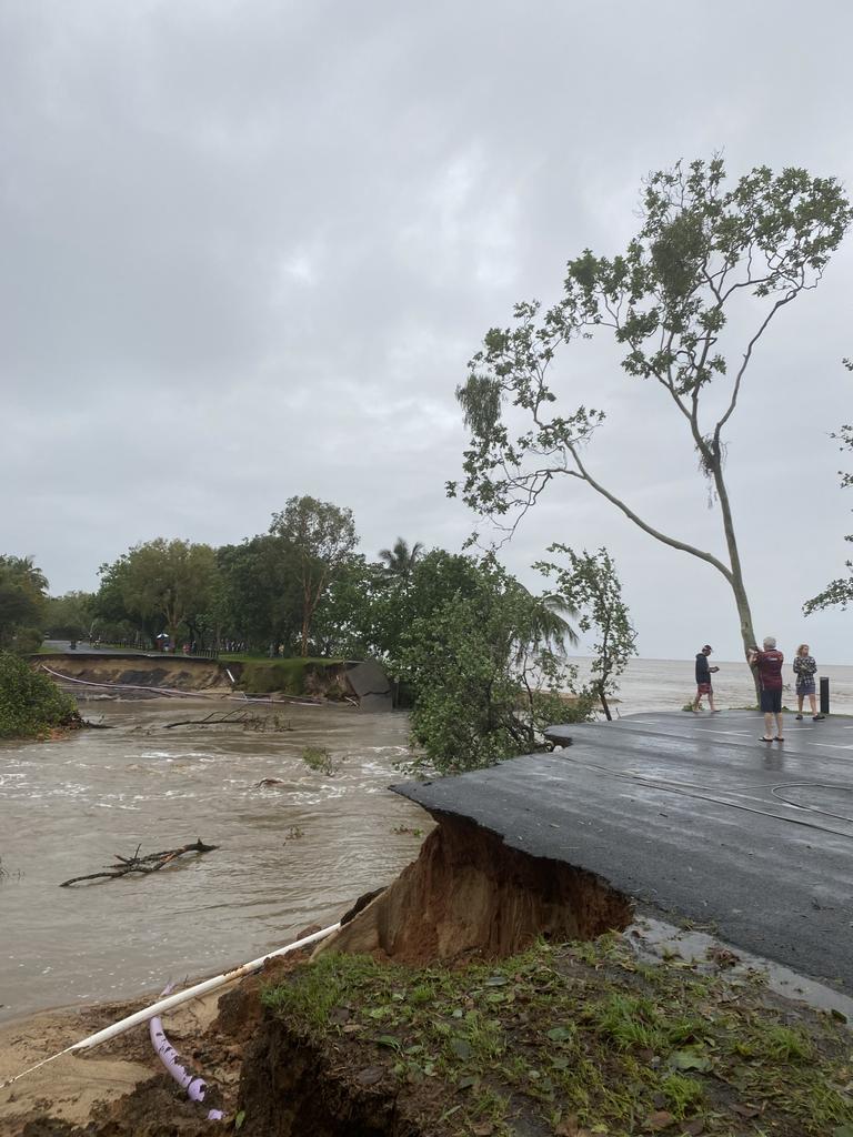 Over 300 people have needed rescuing from Holloways Beach and nearby Machans Beach, Yorkeys Knob, since the flood event occurred. Picture: Cairns Regional Council