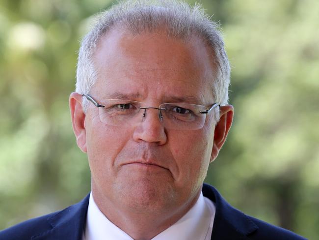 Prime Minister Scott Morrison during a press conference at Nowra Golf & Recreation Club. Furious Liberals have accused Prime Minister Scott Morrison of betraying party members after he orchestrated a backroom deal to install former Labor Party boss Warren Mundine as the Liberal candidate in the key seat of Gilmore. Picture: Jonathan Ng