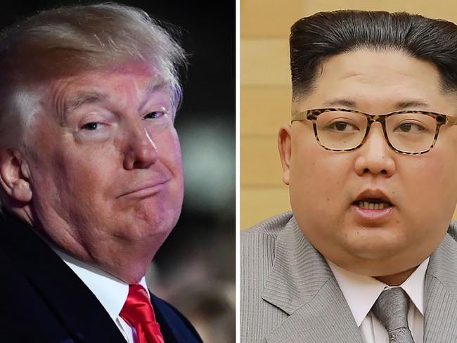 The two leaders have traded blows, with Kim calling Trump a “dotard” and Trump calling Kim “Rocket Man”. Picture: AFP PHOTO / KCNA VIA KNS / NICHOLAS KAMM.