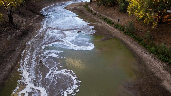 A new flow replenishes a section of the Darling River after rains in February. In dry times, irrigation is a major issue for river communities. Picture: Getty Images