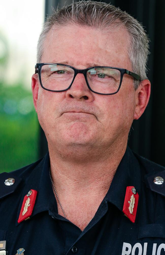 NT Police Commissioner Jamie Chalker has denied he’s going anywhere. Picture: Glenn Campbell