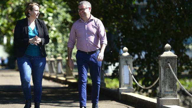 Senators Murray Watt and Nita Green in Townsville. PICTURE: MATT TAYLOR.