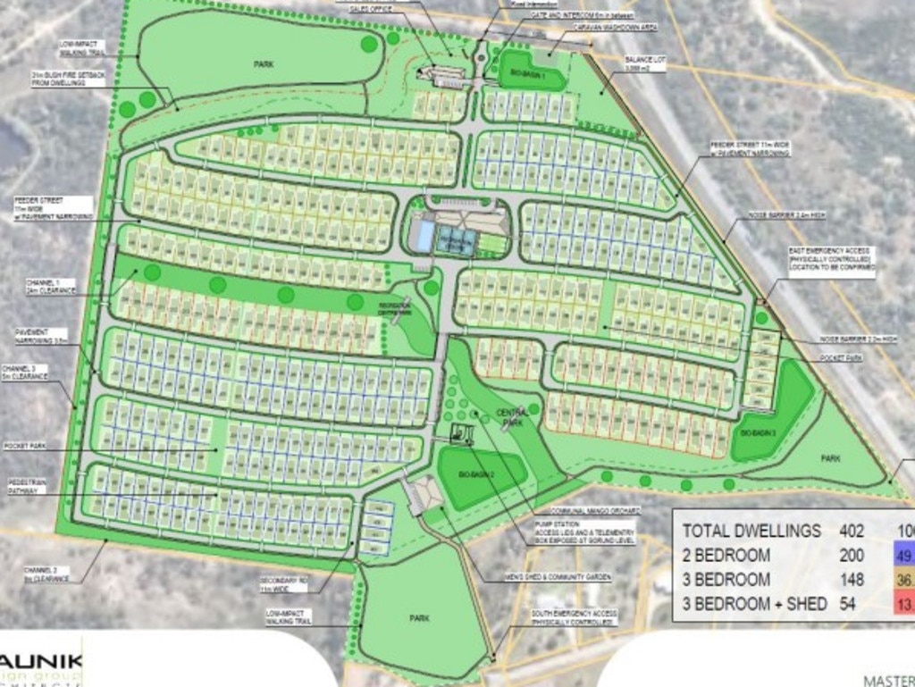 There will also be recreational centre with a gym, bar, restaurant, pool and outdoor activity areas as well as a dog park and 2.3km of walking trails.