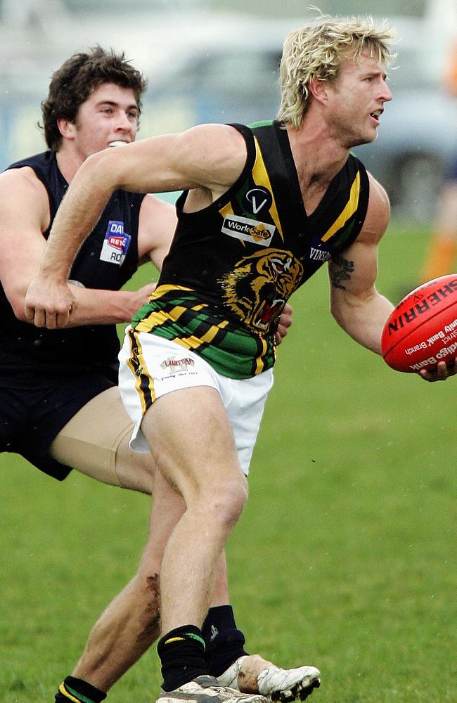 Adam Hunter playing for Dromana.