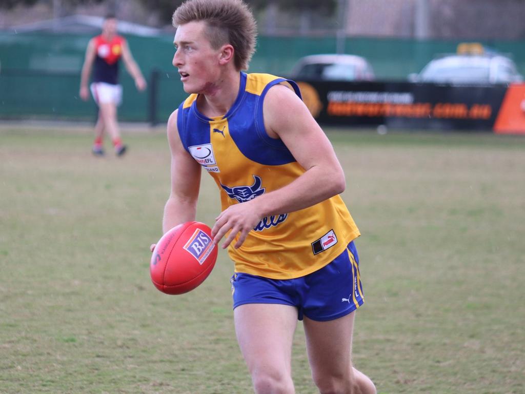 Lachie Quaife on the run for Noble Park.