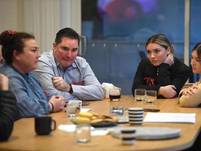 Sophia’s Mum Pia Vogrin, father Luke Naismith, and their daughters Saskia and Ursula pay tribute to Sophia. Picture: Tricia Watkinson