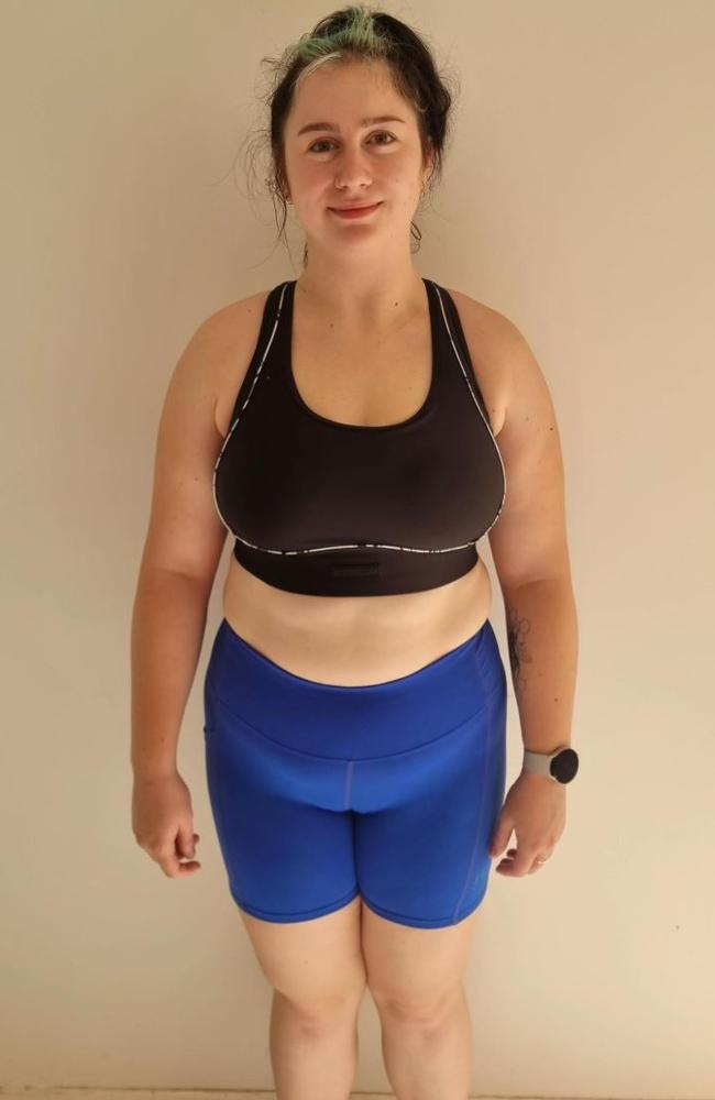 Zoe Lewis, a fitness influencer from the Gold Coast, lost 42kg over 14 months. Picture: TikTok/@fitnesswithzoe