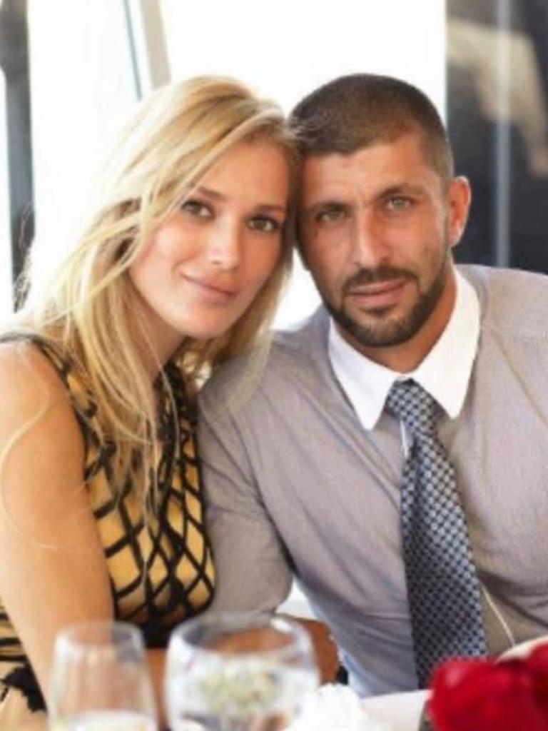 Macris with his model widow Viktoria Karida. Picture: Supplied