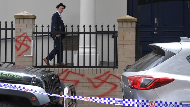 Two men have now been charged over the attack on the Newtown Synagogue. Picture: NewsWire / Simon Bullard.