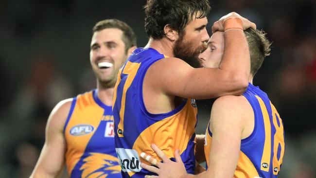 Venables, right, is the first player forced into retirement by an AFL panel. Picture: David Crosling