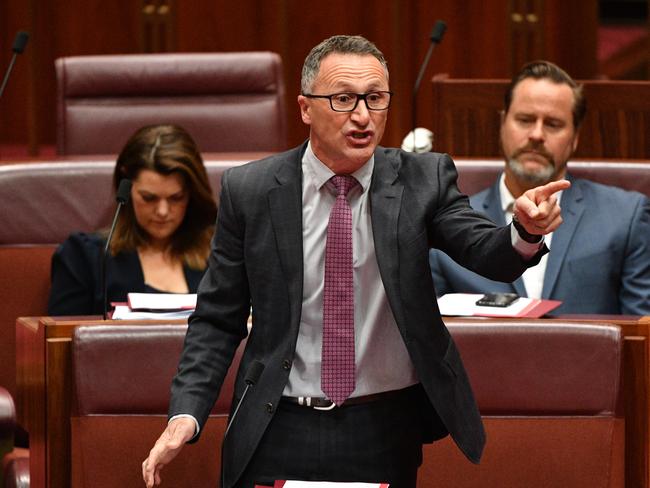 Greens leader Senator Richard Di Natale slammed the bill as racist. Picture: AP/Mick Tsikas