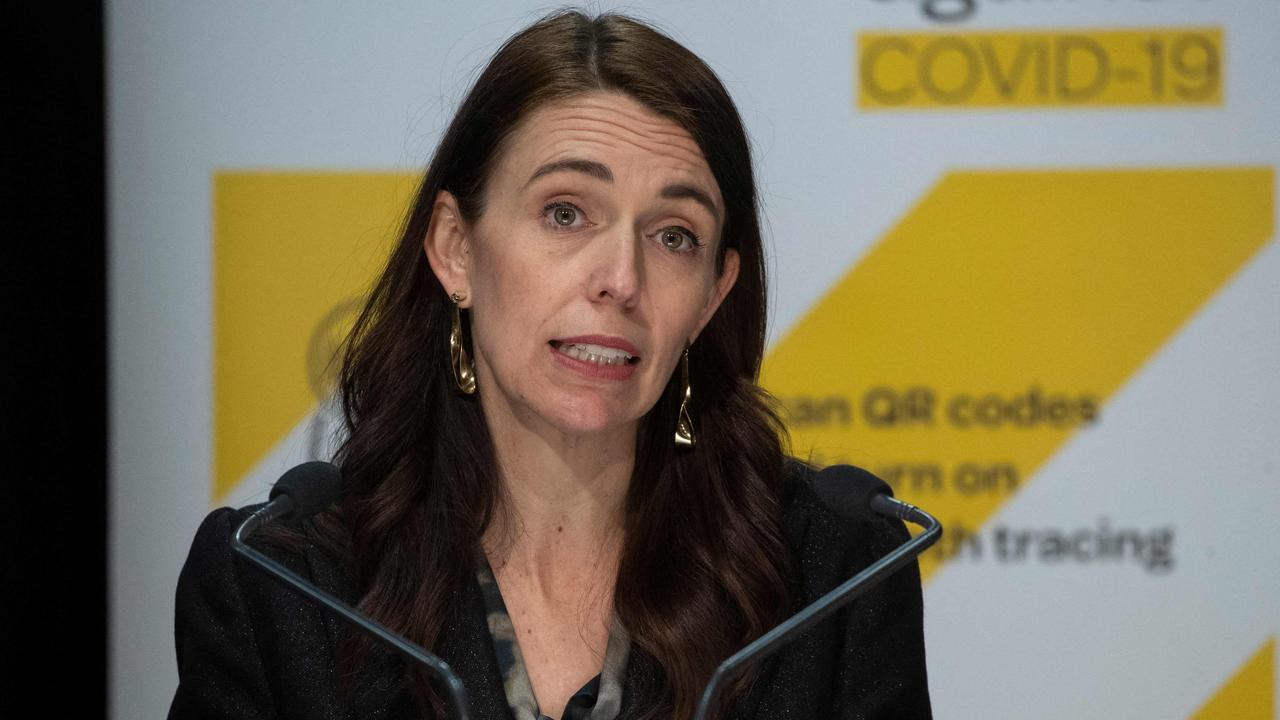 New Zealand's Prime Minister Jacinda Ardern announced an outbreak in her nation has grown to 21 cases. Picture: Mark Mitchell/AFP/POOL