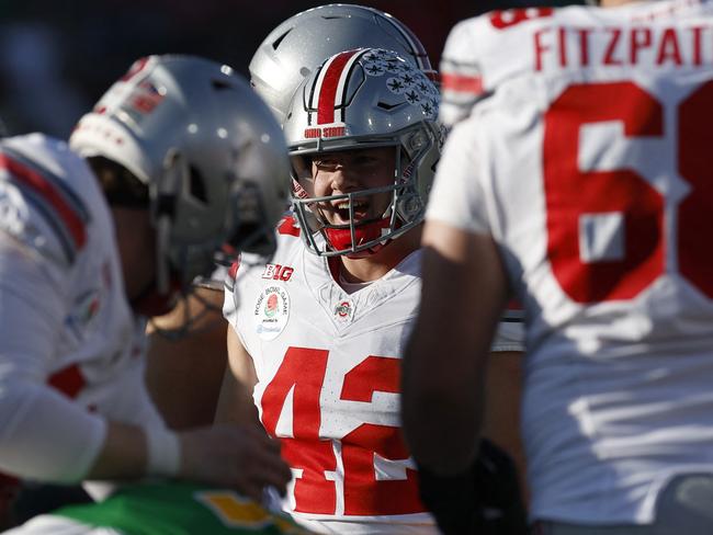 Joe McGuire of the Ohio State Buckeyes during the Rose Bowl. Picture: Getty Images North America