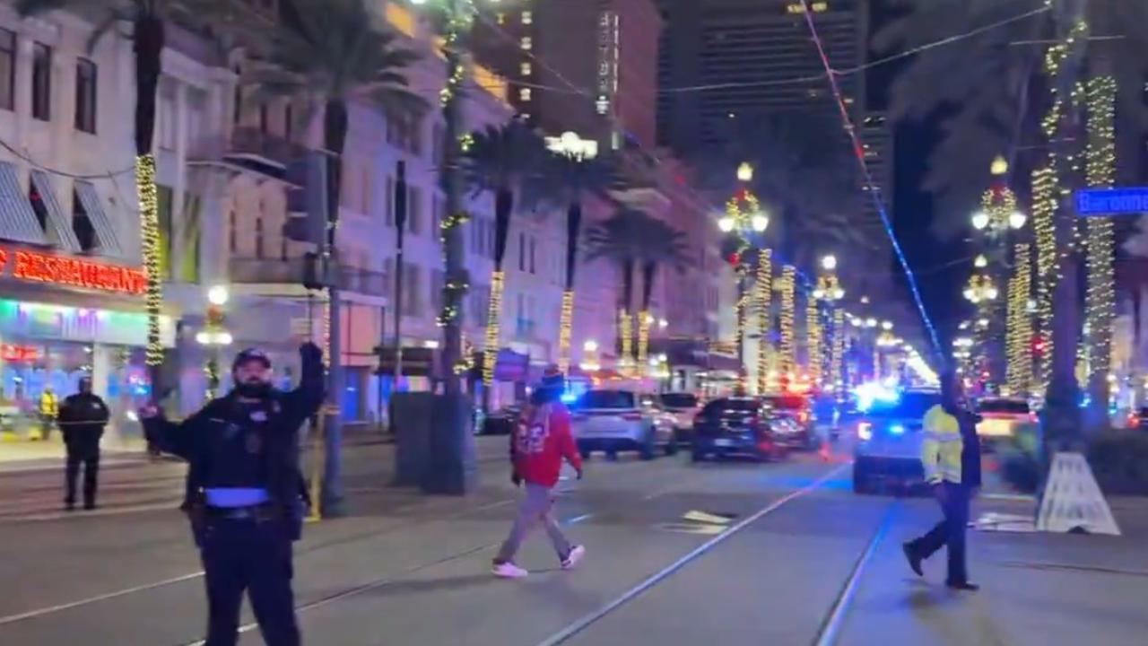 10 dead and 35 were injured when a car ploughed into a crowd on Bourbon Street in New Orleans. Picture: BNO News