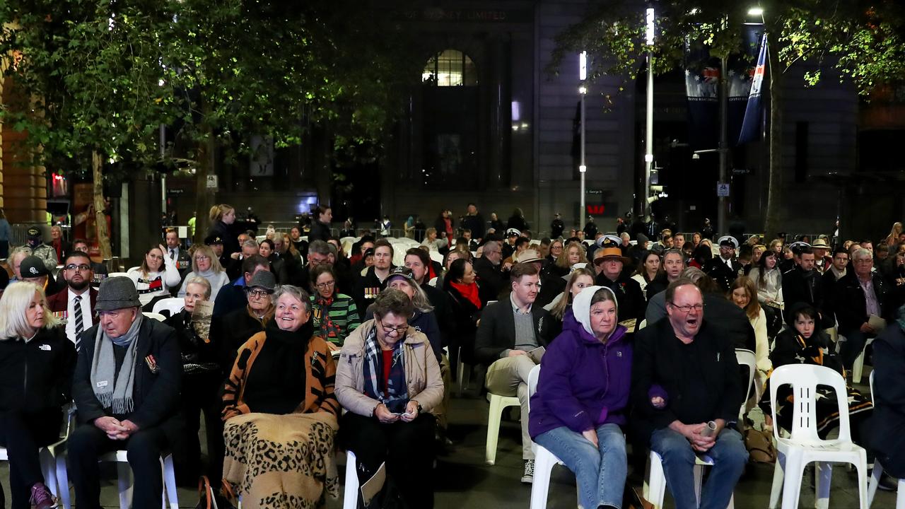 Crowds gather during the Sydney Dawn Service. Picture: Brendon Thorne/Getty Images