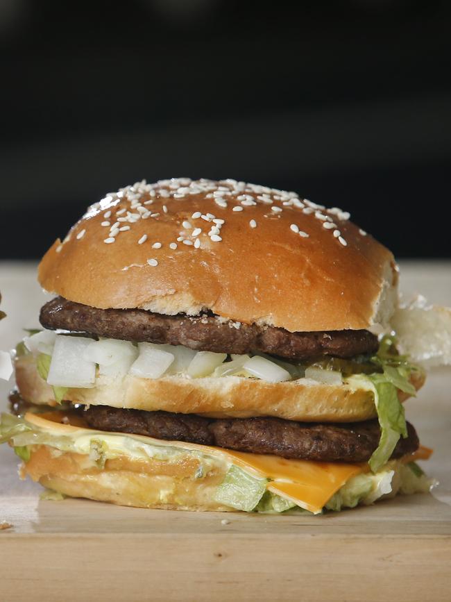 The McDonald’s Big Mac in comparison. Picture: David Caird