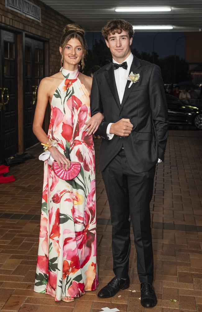 Lily Cameron partners Archie Cass to the Toowoomba Grammar School formal at Rumours International, Wednesday, November 13, 2024. Picture: Kevin Farmer