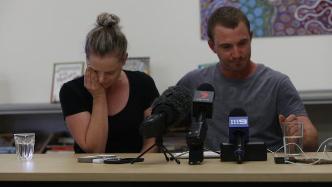 27/3/16 - Investigation into disappearance of 56-year old Gayle Woodford. Gayles children Alison and Gary Woodford Picture Simon Cross