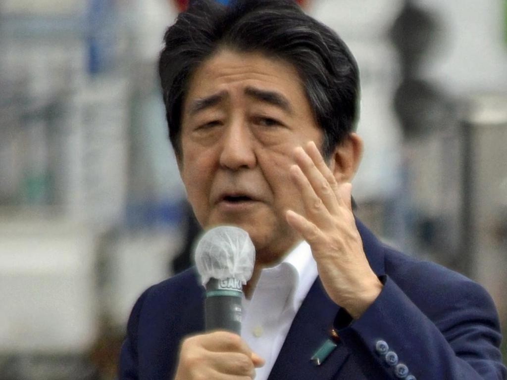 Japanese former Shinzo Abe is reported to have been shot in an apparent assassination attempt. Picture: Kazuhiko Hirano/AFP