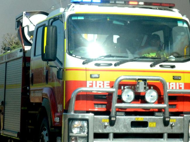 on road to Gracemere fire engine