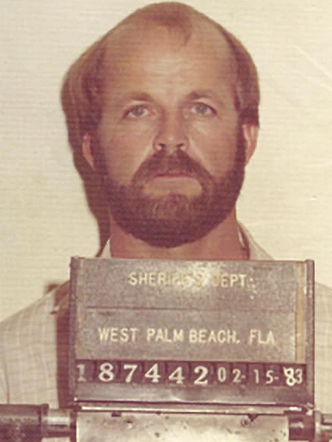 A mugshot of Christopher Wilder taken by the West Palm Beach Sheriff's Department. Wilder repeatedly came to police attention in Australia and the US. Picture: Supplied