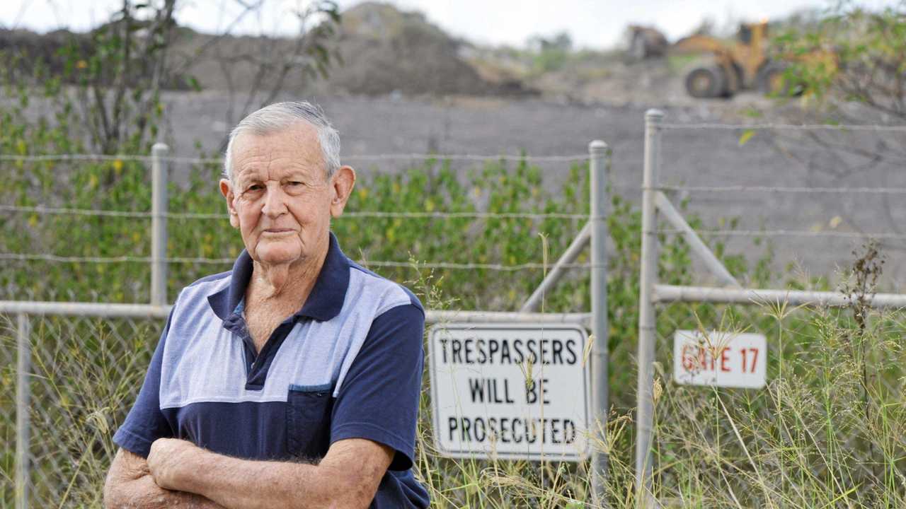 Swanbank resident Joe Llewellyn is angry about the odour that comes from the local industry surrounding his home. Picture: Inga Williams