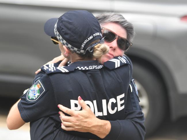 Memorial police service for Constable Matthew Arnold and Constable Rachel McCrow at Townsville Police Station. Picture: Evan Morgan