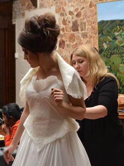 Olga Koloskova followed her bridal designing dream to Adelaide from Europe. Picture: Supplied