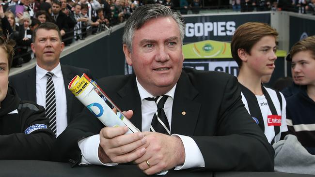 Eddie McGuire will be re-elected unopposed as Collingwood president. Picture: Wayne Ludbey