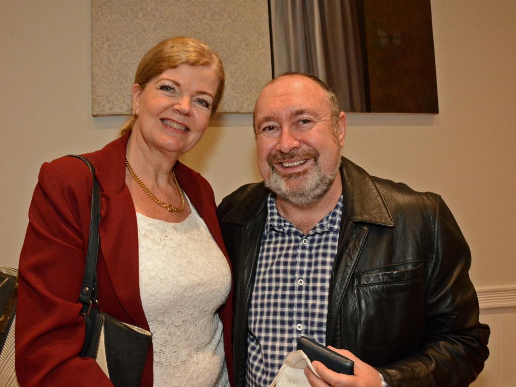 Monique Linden and Steve O'Brien at Mudgeeraba Chamber of Commerce dinner at House of Eco Studio, Mudgeeraba. Picture: Regina King.