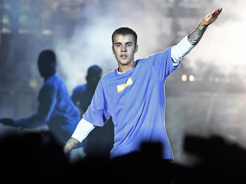 Justin Bieber said he is once again taking a break from touring, months after revealing he was diagnosed with a syndrome that caused him partial facial paralysis. Picture: Christophe Archambault/AFP