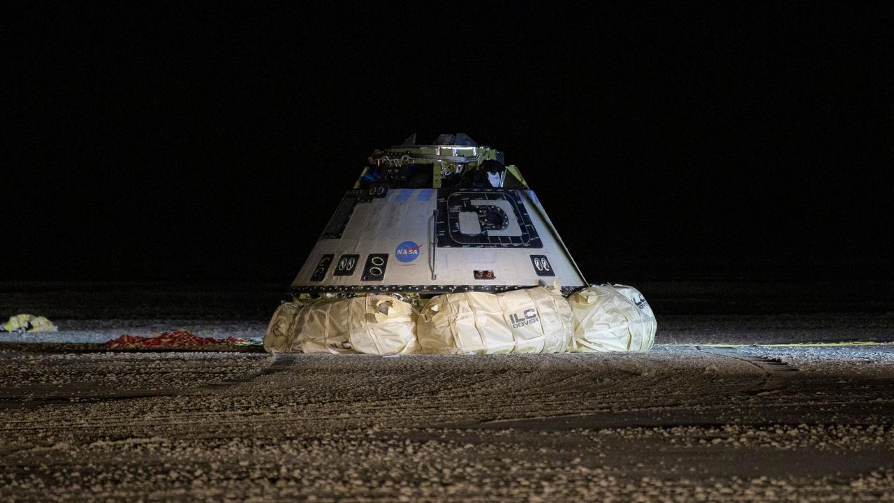 The capsule returned to Earth yesterday. Picture: Bill Ingalls / NASA / AFP