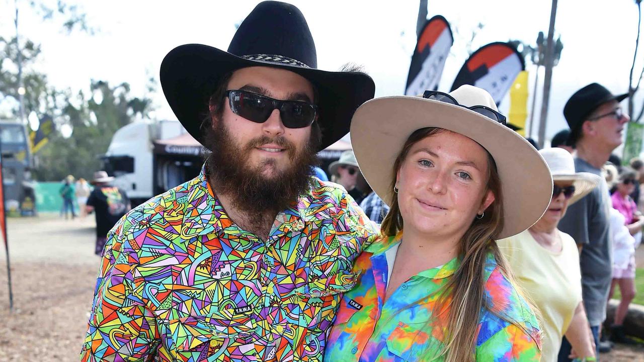 Mitchell and Laura Pape at the Gympie Muster. Picture: Patrick Woods.