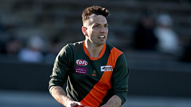 Keilor ParkÃs Robert Castello during the EDFL Division 2 Grand Final between Keilor Park and Oak Park in Essendon, Saturday, Sept. 3, 2022. Picture: Andy Brownbill