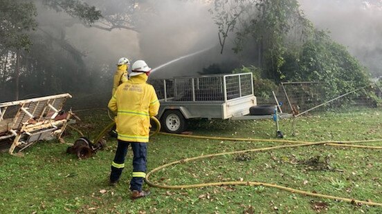 The fire at Houghlahans Creek Road, Pearces Creek, on Wednesday, June 9, was controlled by NSW Rural Fire Service personnel from Newrybar, Alstonville, Clunes, Boatharbour and Alphadale Rural Fire Brigades, plus three Fire Rescue NSW crews from Alstonville and Goonellabah. NSW RFS Group Officer Michael Cooper