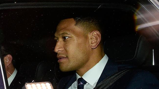 Rugby Australia’s treatment of Israel Folau is causing division within the Wallabies. Picture: AAP/Bianca De Marchi 