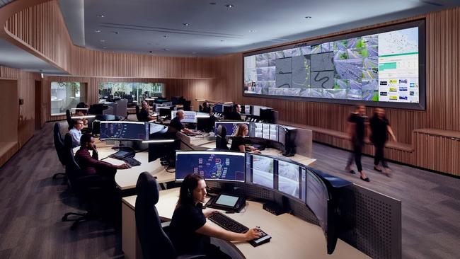 The Transurban control room monitors Queensland roads 24/7.