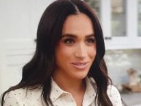 Meghan Markle with a bag of brand pretzels on her Netflix series. Picture: Supplied