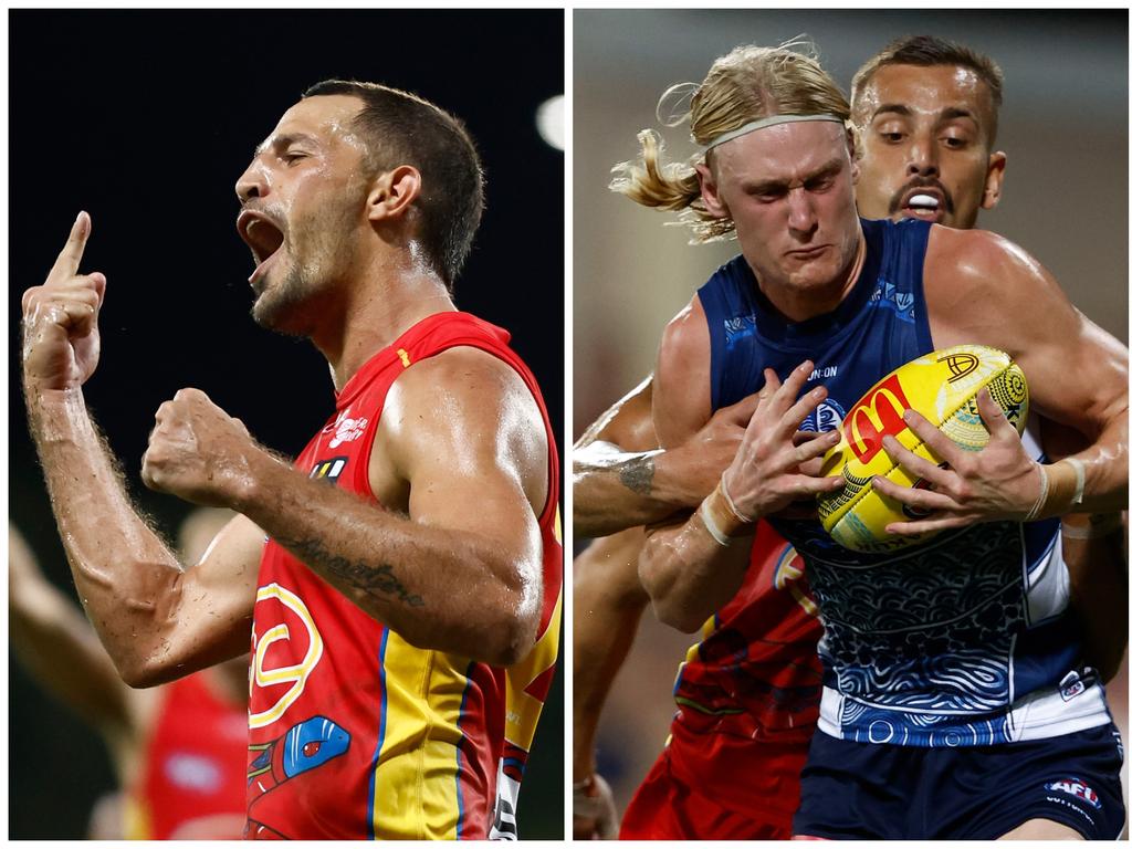 The Gold Coast Suns are dominating Geelong in Darwin.